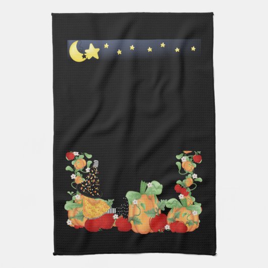 Pumpkin Patch Witch Theedoek (Verticaal)