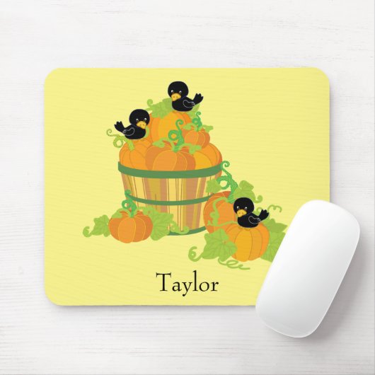 Pumpkin Patch Yellow en Oranje Muismat (Met muis)