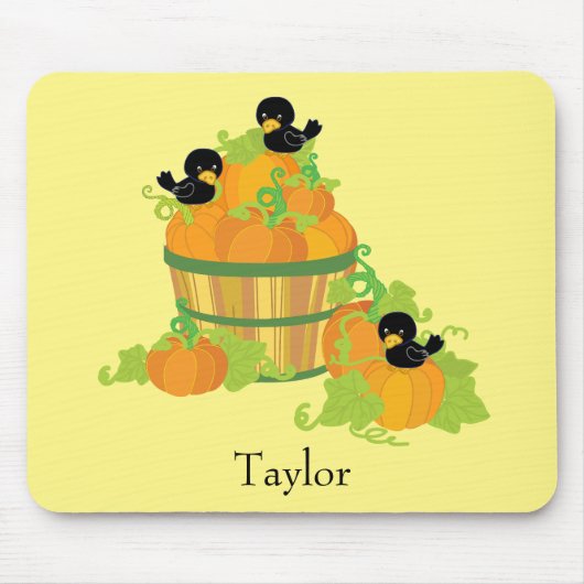 Pumpkin Patch Yellow en Oranje Muismat (Voorkant)