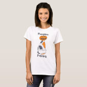 Pumpkin Patches Halloween Calico Cat Cartoon T-shirt (Voorkant volledig)