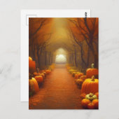 Pumpkin Path Beauful Autumn Scene Briefkaart (Voorkant / Achterkant)