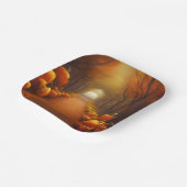 Pumpkin Path Beauful Autumn Scene Papieren Bordje (Gebogen)