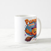 Pumpkin Patrol Witch Broom Halloween Mug Koffiemok (Voorkant rechts)