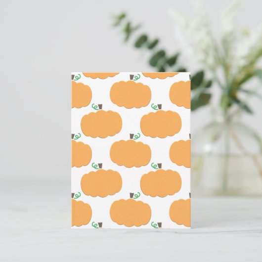 Pumpkin Pattern Briefkaart (Staand voorkant)