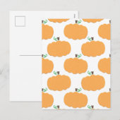 Pumpkin Pattern Feestdagenkaart (Voorkant / Achterkant)