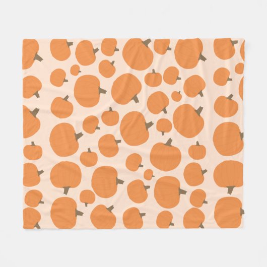 Pumpkin Pattern Fleece Deken (Voorkant (Horizontaal))