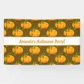 Pumpkin Pattern Halloween Party Spandoek (Horizontaal)