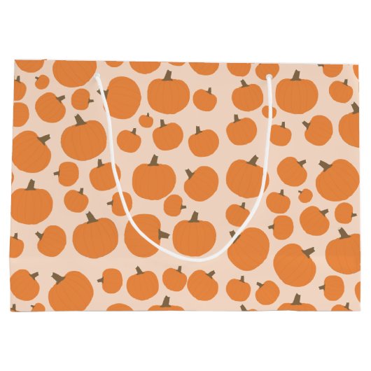 Pumpkin Pattern Herfst Autumn Halloween Groot Cadeauzakje (Achterkant)