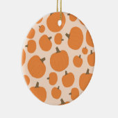Pumpkin Pattern Herfst Autumn Halloween Keramisch Ornament (Rechts)