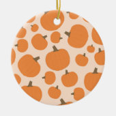 Pumpkin Pattern Herfst Autumn Halloween Keramisch Ornament (Voorkant)