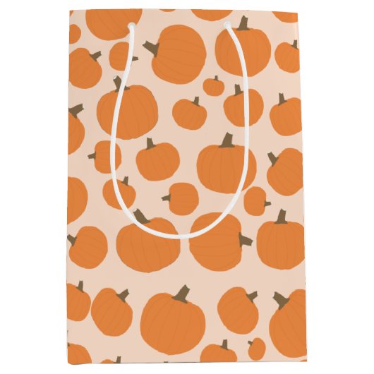 Pumpkin Pattern Herfst Autumn Halloween Medium Cadeauzakje (Voorkant)