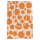 Pumpkin Pattern Herfst Autumn Halloween Medium Cadeauzakje (Achterkant)