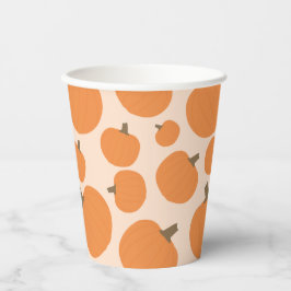 Pumpkin Pattern Herfst Autumn Halloween Papieren Bekers