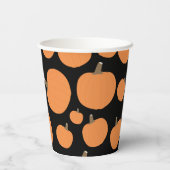 Pumpkin Pattern Herfst Autumn Halloween Papieren Bekers (Achterkant)