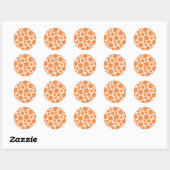 Pumpkin Pattern Herfst Autumn Halloween Ronde Sticker (Vel)