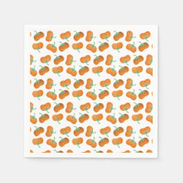 Pumpkin Pattern Herfst Autumn Oranje Green Servet