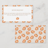 Pumpkin Pattern Herfst Baby shower | Boekaanvraag Informatiekaartje (Voorkant / Achterkant)