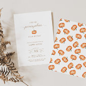 Pumpkin Pattern Herfst Baby shower | Kaart