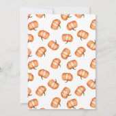 Pumpkin Pattern Herfst Baby shower | Kaart (Achterkant)