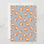 Pumpkin Pattern Herfst Baby shower | Uitnodiging (Achterkant)