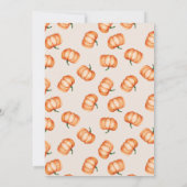 Pumpkin Pattern Herfst Baby shower | Uitnodiging (Achterkant)
