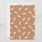 Pumpkin Pattern Herfst Baby shower | Uitnodiging (Achterkant)