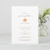Pumpkin Pattern Herfst Baby shower | Uitnodiging (Staand voorkant)