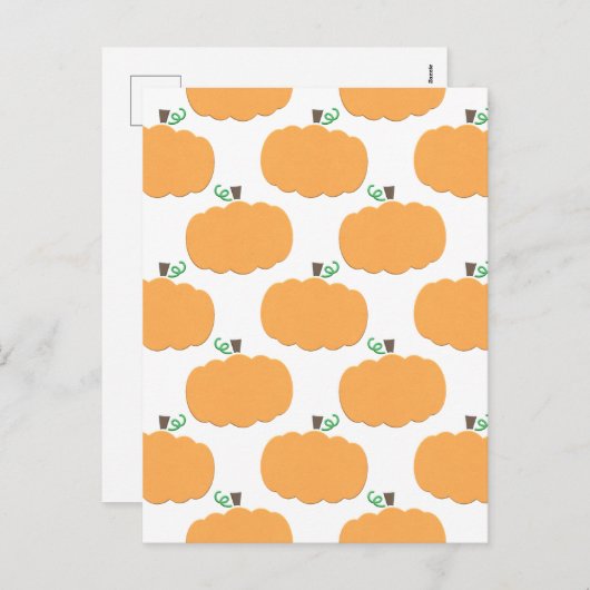 Pumpkin Pattern Holiday Briefkaart (Voorkant / Achterkant)