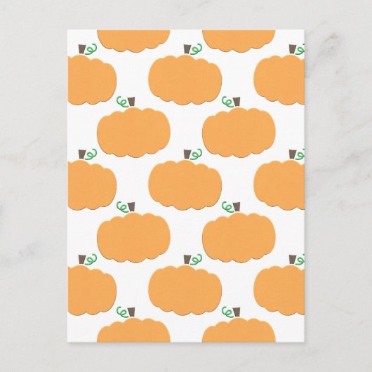 Pumpkin Pattern Holiday Briefkaart (Voorkant)