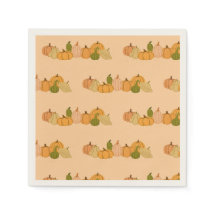 Pumpkin Pattern Paper Napkins – Halloween Party