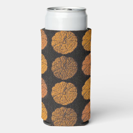 Pumpkin Pattern Seltzer Blikjeskoeler (Seltzer Achterkant)