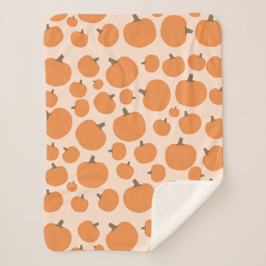 Pumpkin Pattern Sherpa Deken (Voorkant)