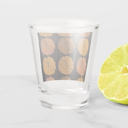 Pumpkin Pattern Shot Glas (Achterkant)