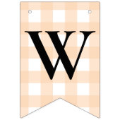 Pumpkin Peach Gingham Baby shower Bunting Flag Vlaggetjes (Derde vlag)