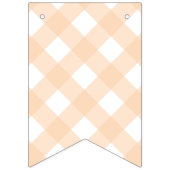 Pumpkin Peach Gingham Baby shower Bunting Flags Vlaggetjes (Derde vlag)