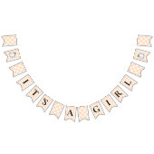 Pumpkin Peach Gingham Het is een meisje dat vlagge Vlaggetjes (Alle)