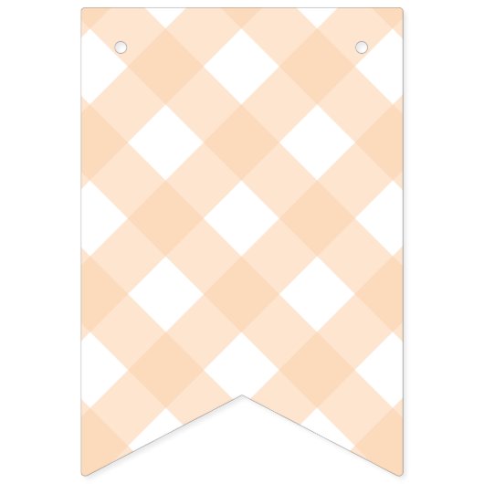 Pumpkin Peach Gingham Het is een meisje dat vlagge Vlaggetjes (Eerste vlag)