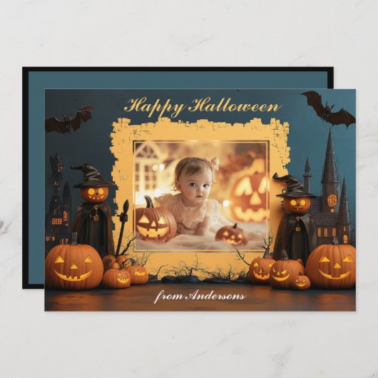 Pumpkin Peek-a-BOO Kaart (Voorkant / Achterkant)