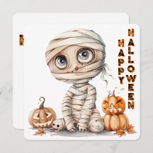 Pumpkin Perch - Mummie in het herfststof (Voorkant / Achterkant)