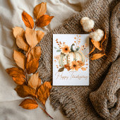Pumpkin & Petals Thanksgiving Card Kaart