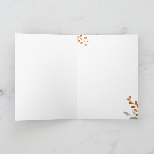 Pumpkin & Petals Thanksgiving Card Kaart (Binnen)