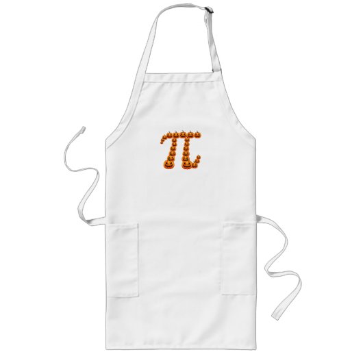 Pumpkin Pi Halloween Lang Schort (Voorkant)