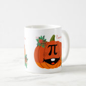 Pumpkin pi, mathematisch bord op pompoen koffiemok (Voorkant rechts)
