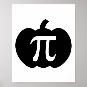 Pumpkin Pi Pie Wiskunde leraar Halloween Funny Chr Poster