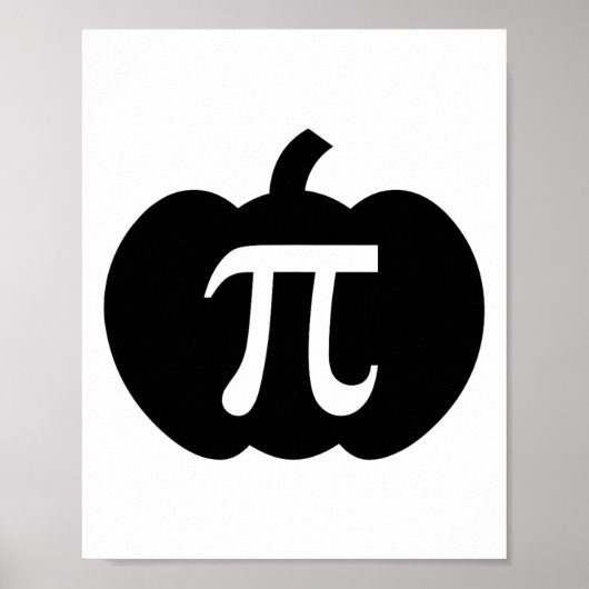 Pumpkin Pi Pie Wiskunde leraar Halloween Funny Chr Poster (Voorkant)