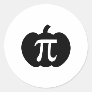 Pumpkin Pi Pie Wiskunde leraar Halloween Funny Chr Ronde Sticker