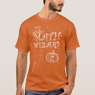 Pumpkin Pi Pie Wizard Pet Wiskunde Leraar Hallowee T-shirt
