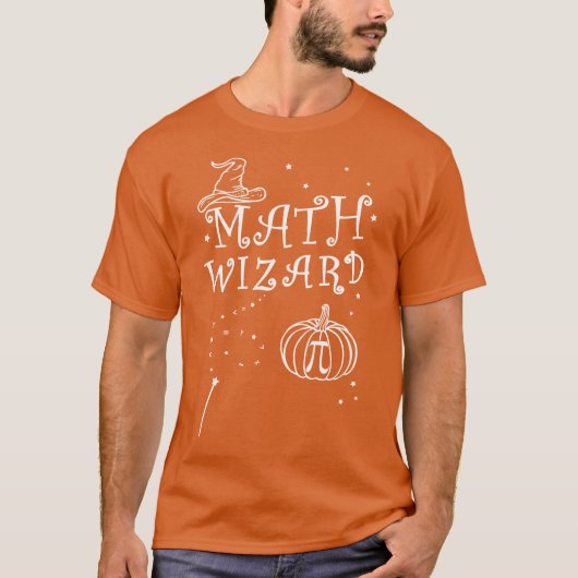 Pumpkin Pi Pie Wizard Pet Wiskunde Leraar Hallowee T-shirt (Voorkant)