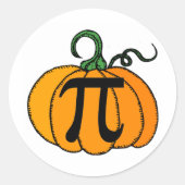 Pumpkin Pi Ronde Sticker (Voorkant)