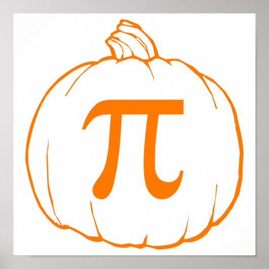 Pumpkin Pi (taart) wiskundige Humor Poster (Voorkant)
